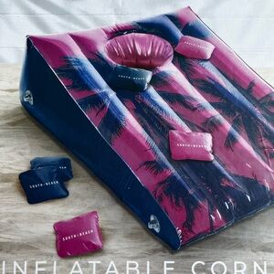NWT Inflatable Cornhole Game with Palm Tree Design